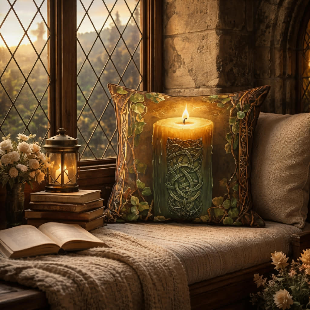 Celtic Magic Candle Cushion