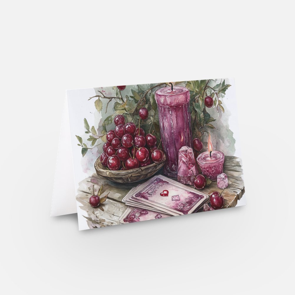 Cherry Witch Candle Card