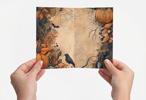 Samhain Witches in Woods Card