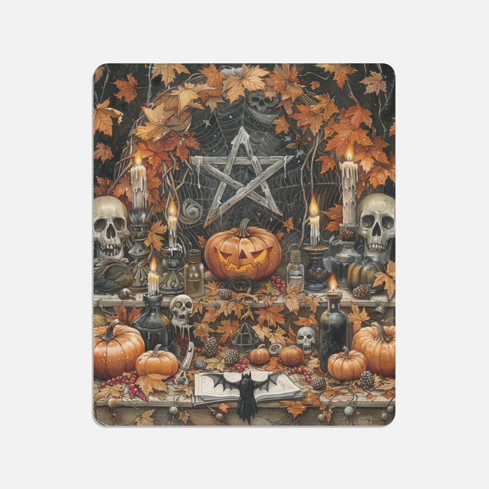 Samhain Pentagram & Pumpkins Throw