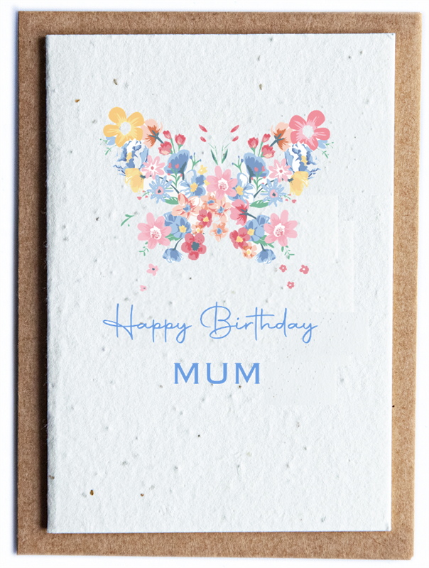 Plantable Wildflower Seed Card - Happy Birthday Mum