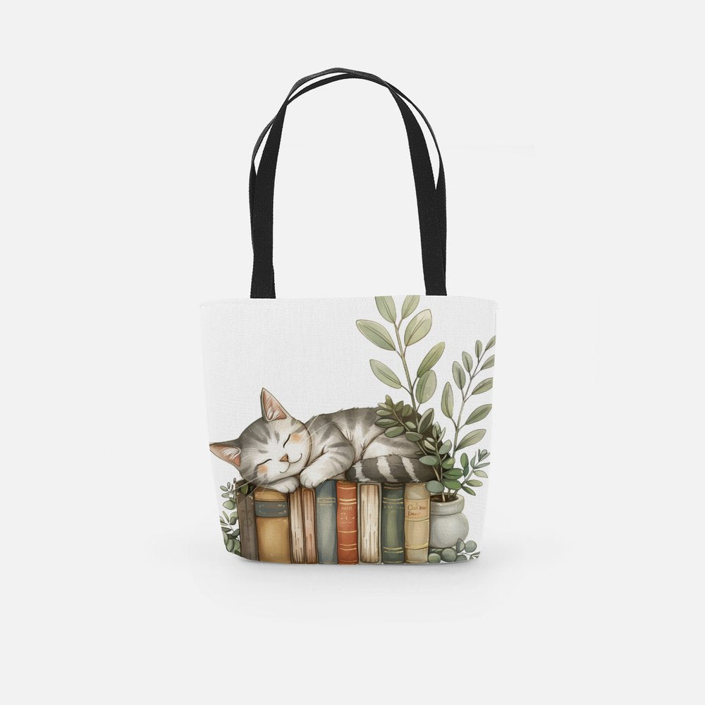 Book Lovers with Cat Fashion Bag