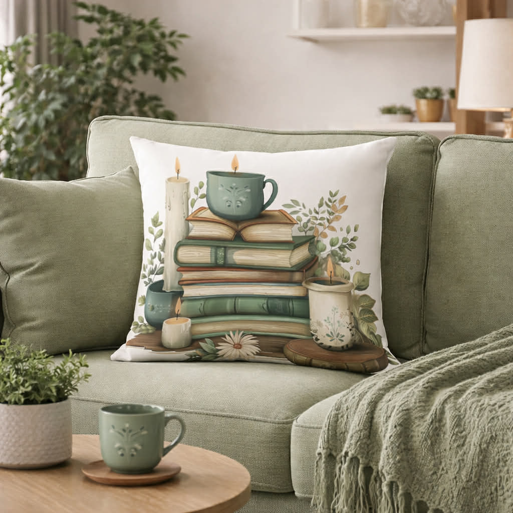 Book Lovers with Cup Cushion