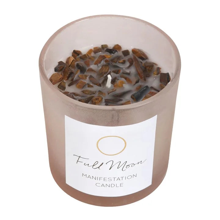 CANDLE - CRYSTAL CHIP FULL MOON EUCALYPTUS