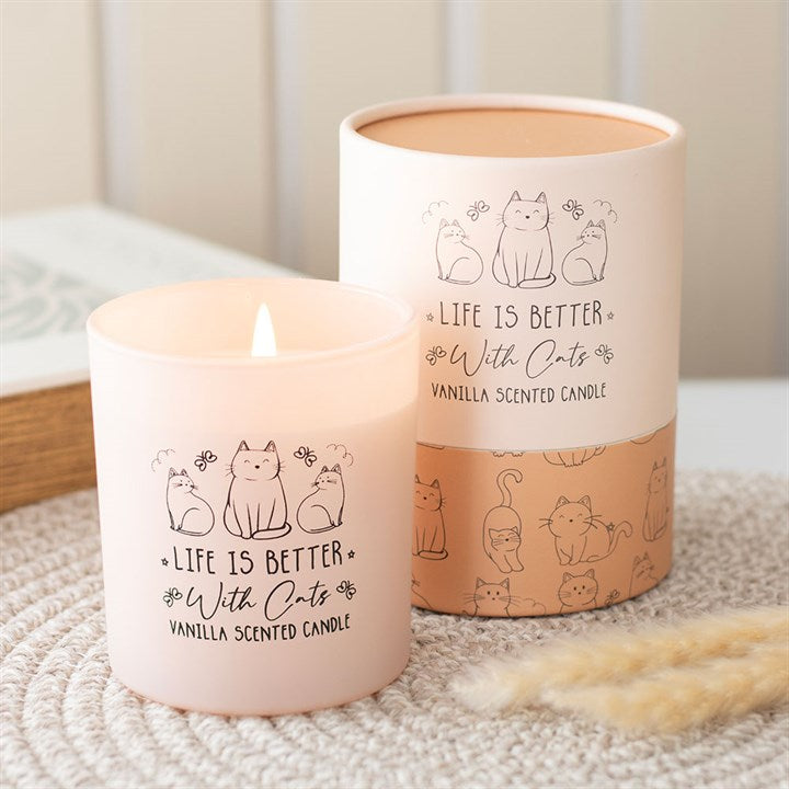 LIFE IS BETTER WITH CATS VANILLA CANDLE