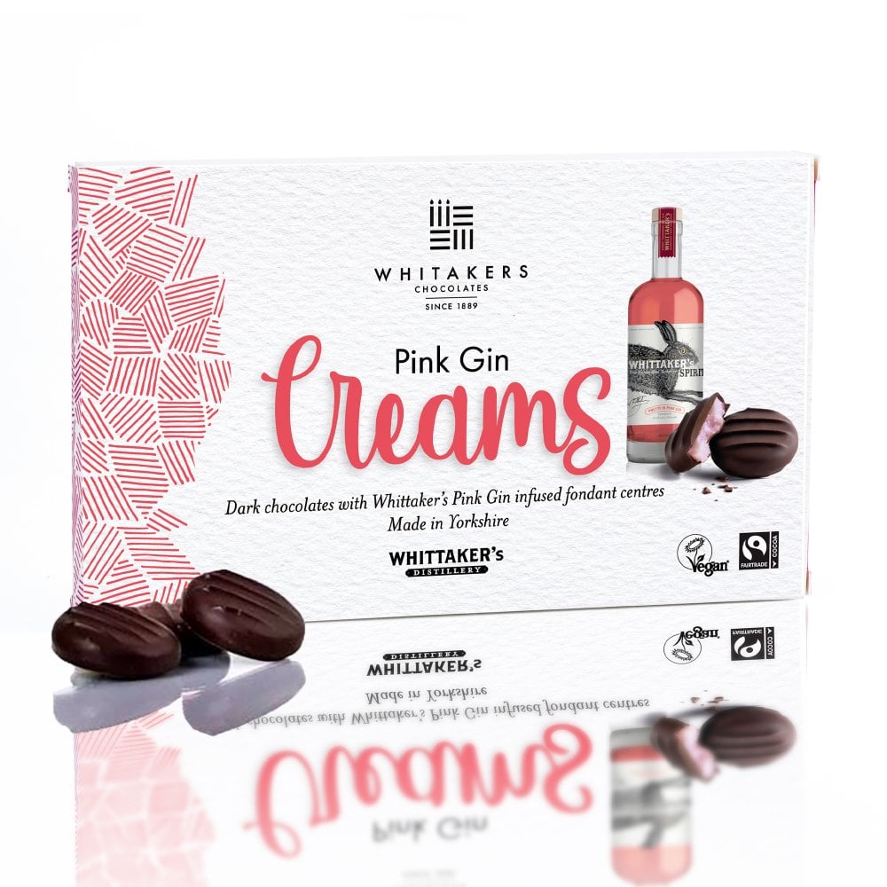 DARK CHOCOLATE PINK GIN FONDANT CREAMS