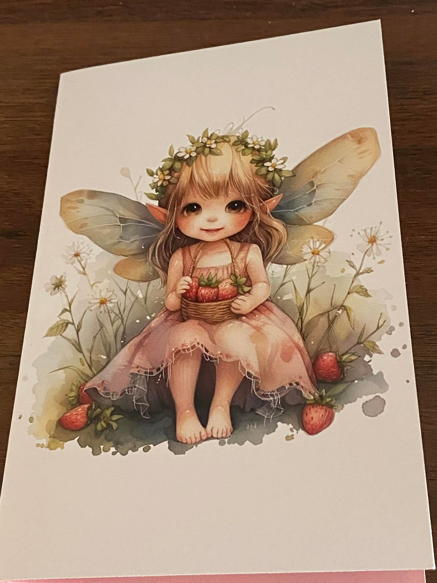 Strawberry Fairy Greeting Card