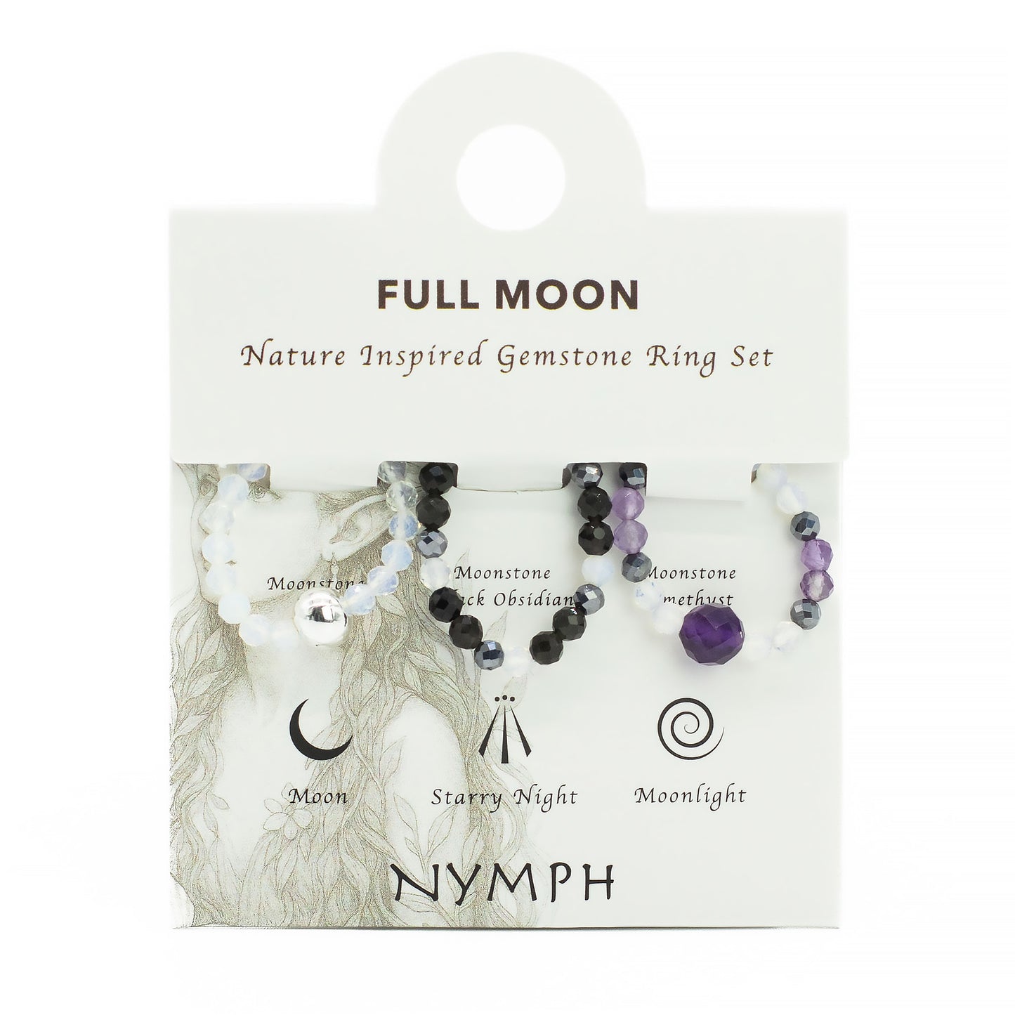Gemstone Ring Set - Full Moon