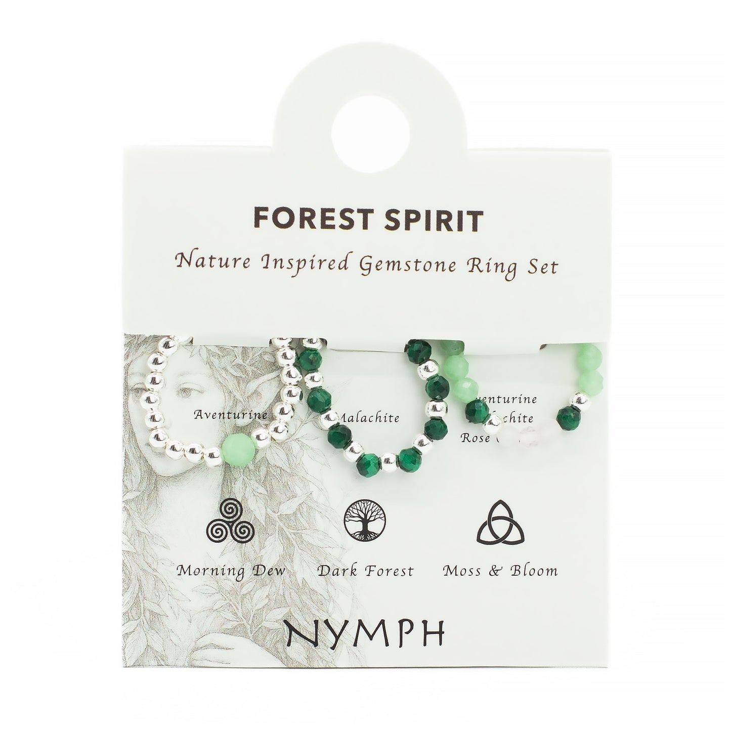 Gemstone Ring Set - Forest Spirit