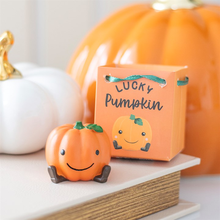 CUTE LUCKY PUMPKIN ORNAMENT