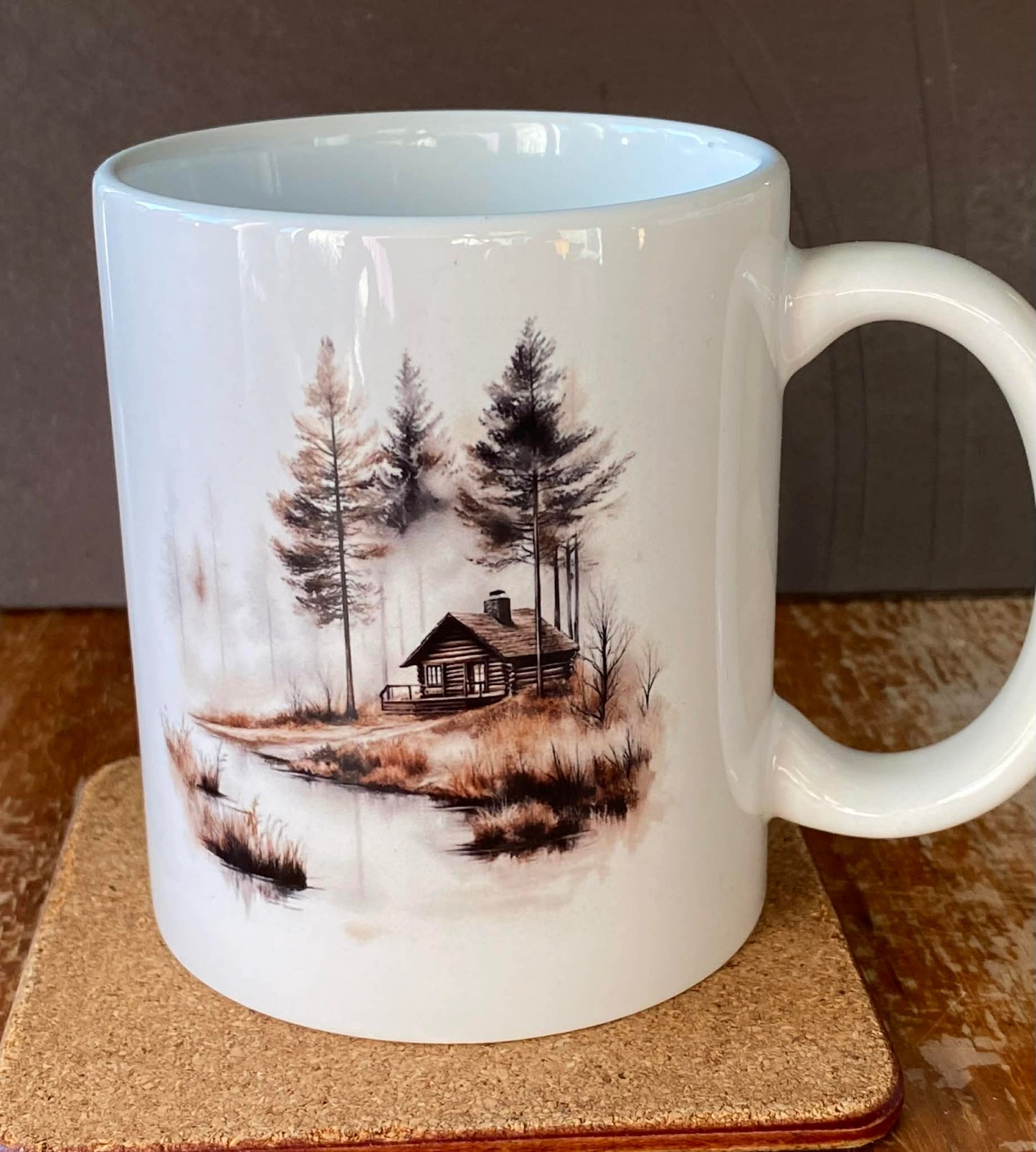Rustic Christmas House Mug