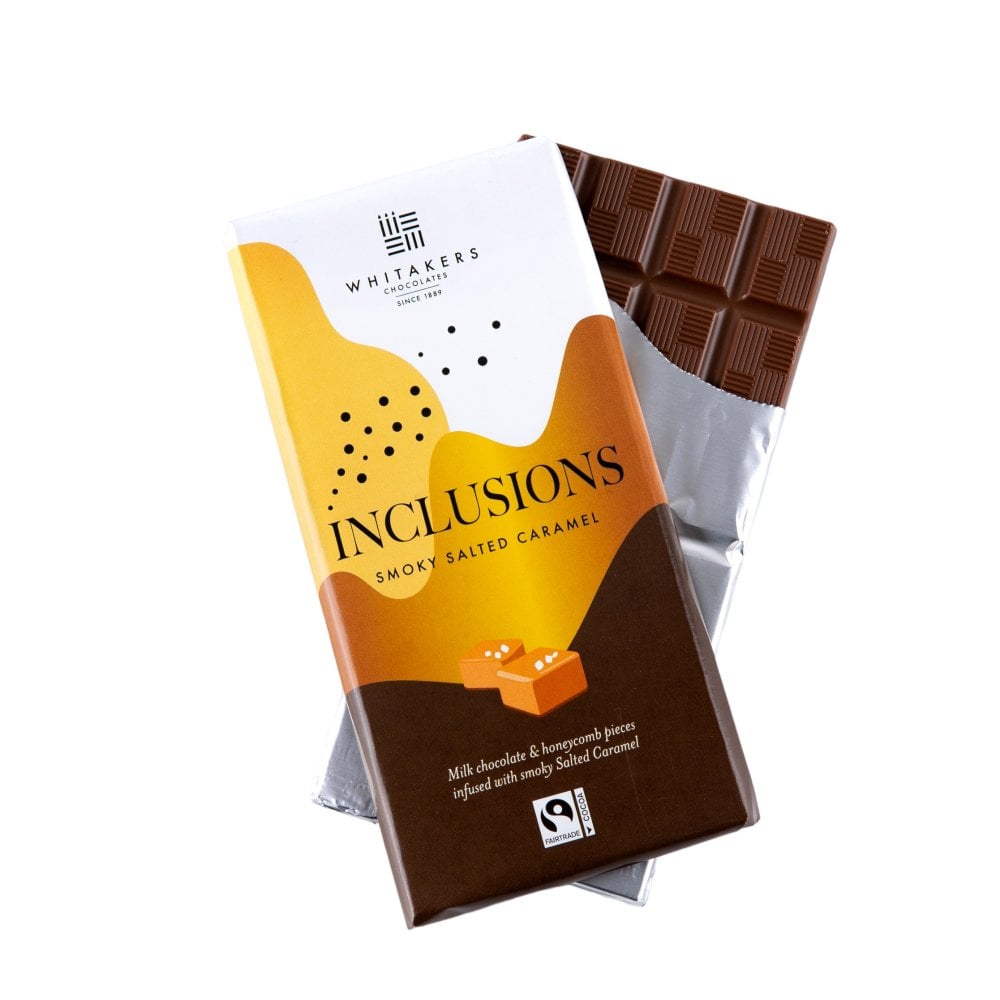 MILK CHOCOLATE SMOKY SALTED CARAMEL INCLUSIONS BAR
