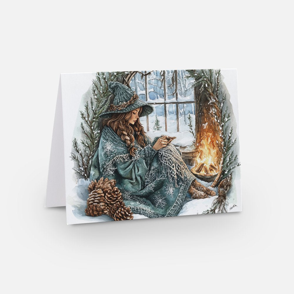 Winter Witch in Window Cards - Pack of 5