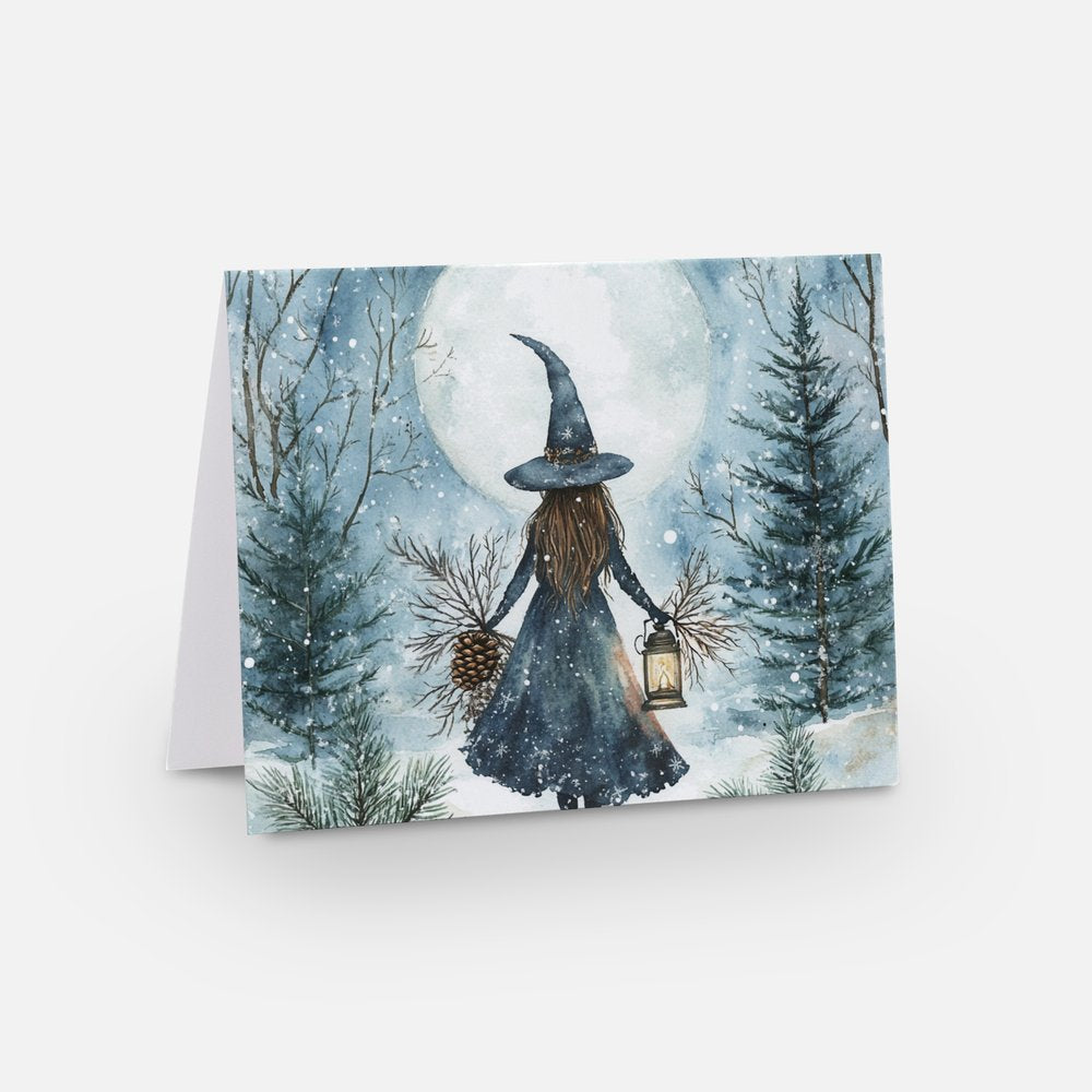 Winter Witch in Woods Cards - Pack of 5