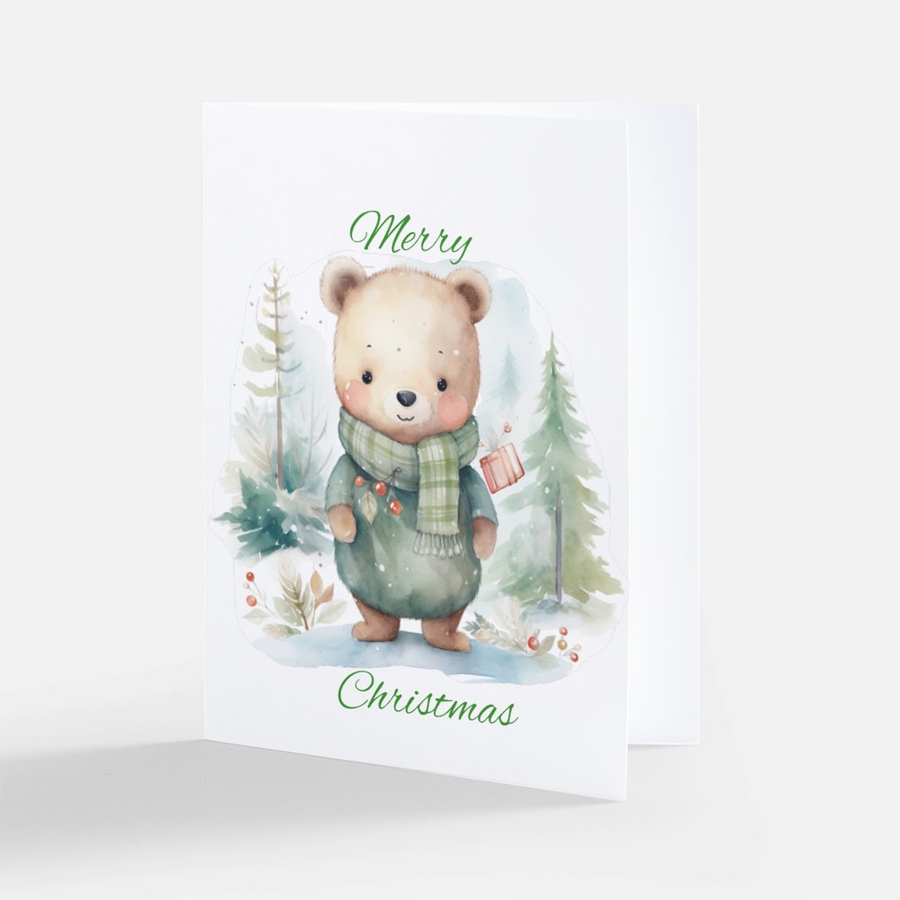 Christmas Bear Cards - Pack of 5