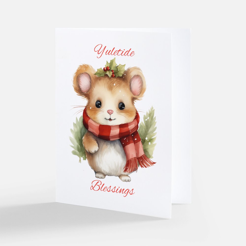 Christmas Mouse Cards - Pack of 5
