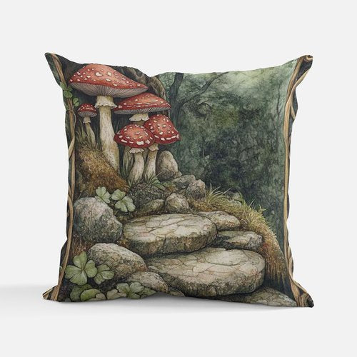 Celtic Magic Mushrooms Cushion