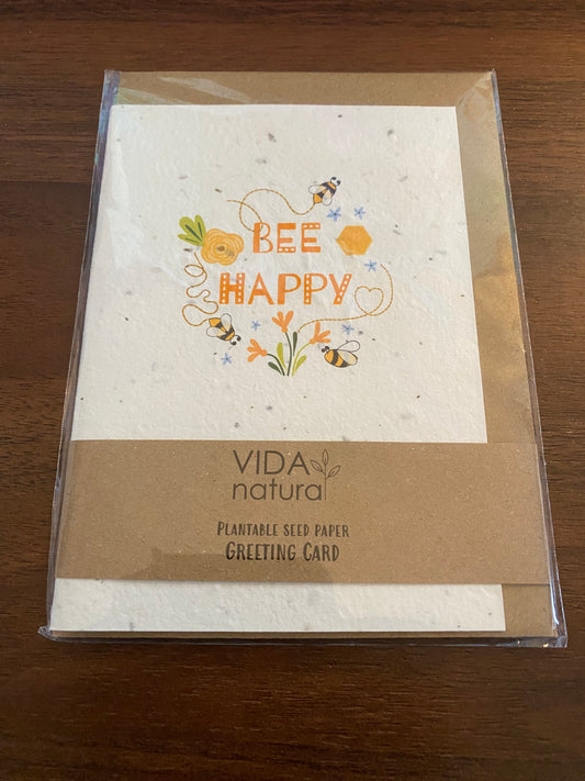 Plantable Wildflower Seed Card - Bee Happy