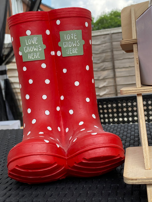 PLANTER - RED WELLY BOOT