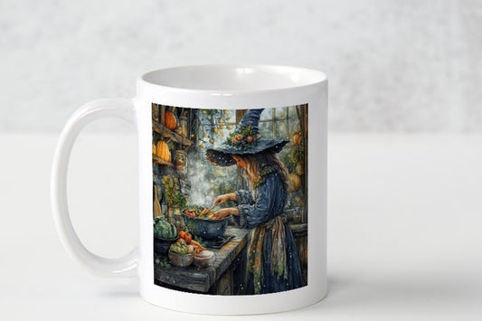 Kitchen Witch in Kitchen Mug