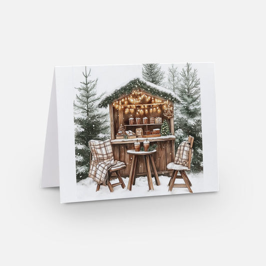 Rustic Christmas Lodge Cards - Pack of 5