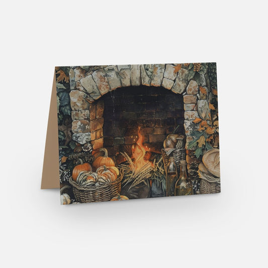 Samhain Fireplace Card