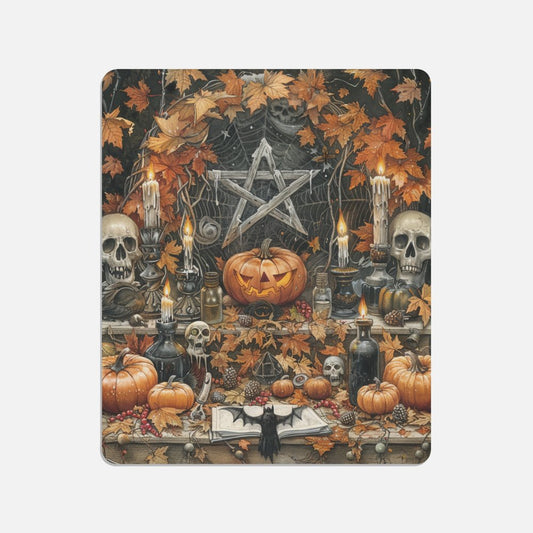 Samhain Pentagram & Pumpkins Throw