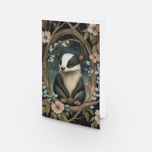 Woodland Friend Badger Card