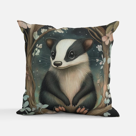 Woodland Friend Badger Cushion