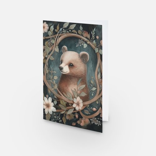 Woodland Friend Bear Card