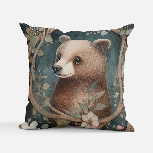 Woodland Friend Bear Cushion