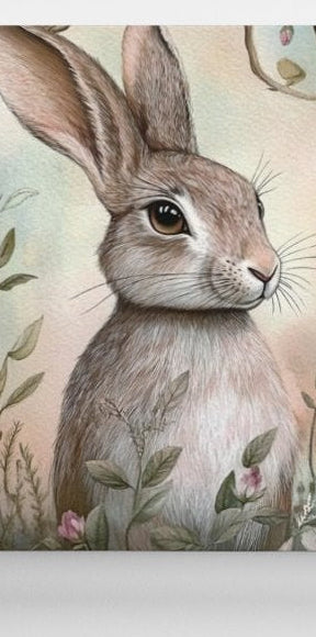 Woodland Friend Bunny Canvas Print