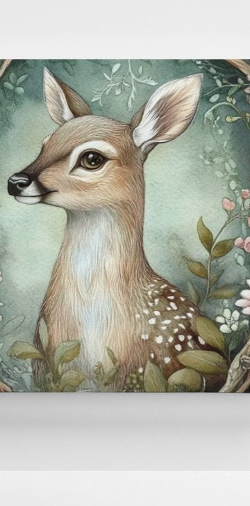Woodland Friend Deer Canvas Print