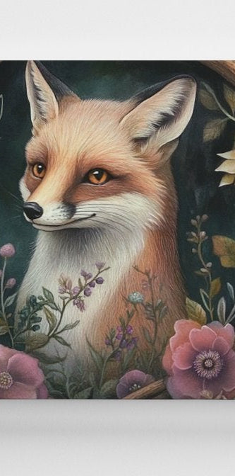 Woodland Friend Fox Canvas Print