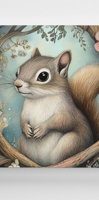 Woodland Friend Squirrel Canvas Print