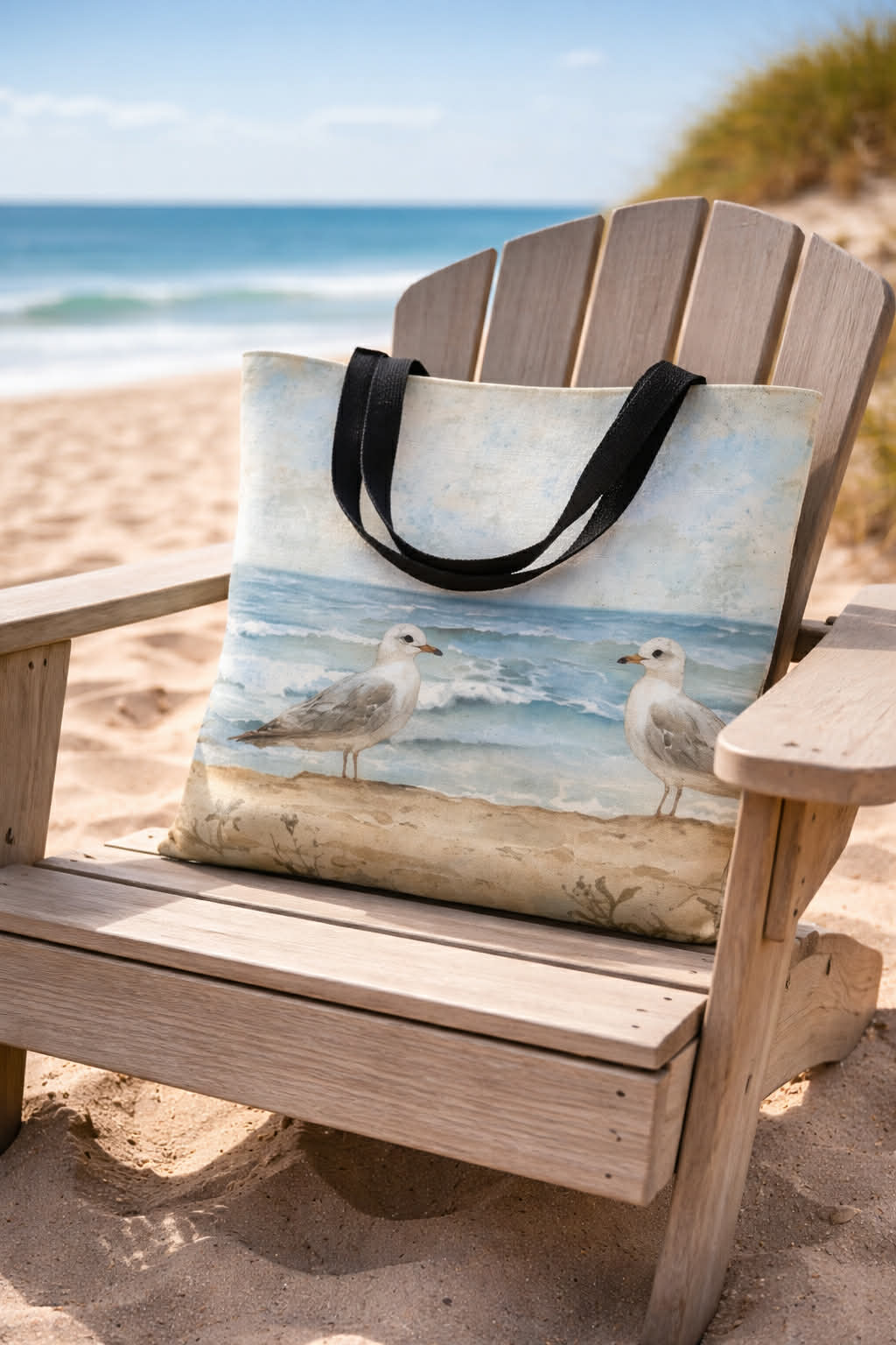 Beach with Seagulls Fashion Bag