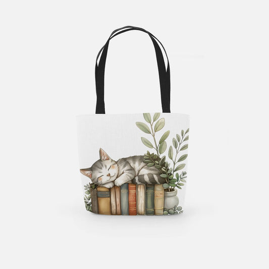 Book Lovers with Cat Fashion Bag