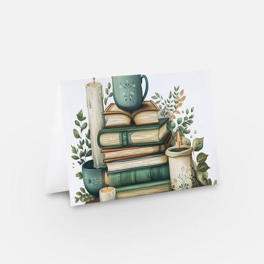 Book Lovers with Cup Card