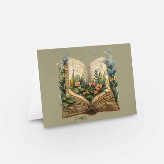 Book Lovers Open Book Card