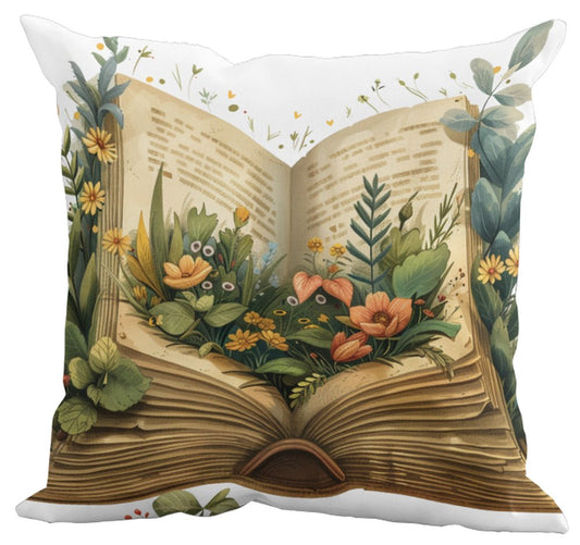 Book Lovers Open Book Cushion