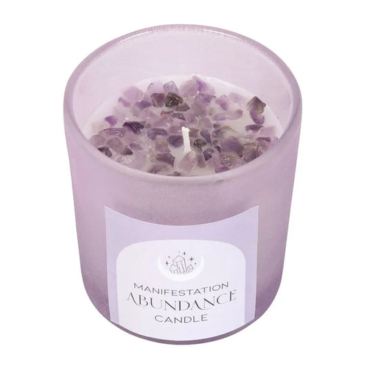 CANDLE - CRYSTAL CHIP ABUNDANCE - FRENCH LAVENDER