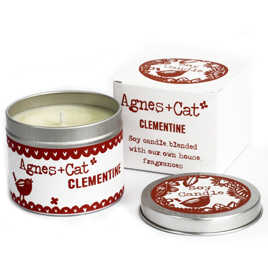 Soy Wax Tin Candle - Clementine