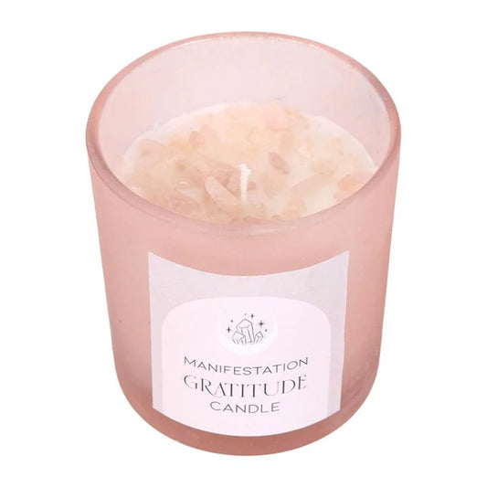 CANDLE - CRYSTAL CHIP GRATITUDE WILD ROSE