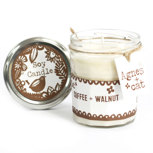 Candle - Jam Jar - Coffee and Walnut