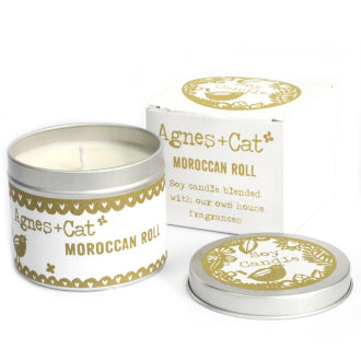 Soy Wax Tin Candle - Moroccan Roll