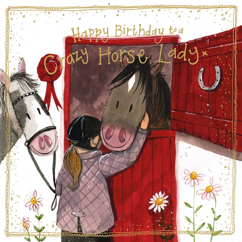 Card - Crazy Horse Lady Birthday