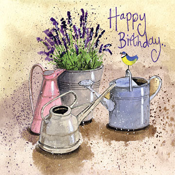 Card - In the Garden Watering Can Birthday