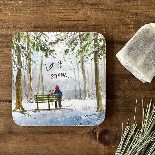 Winter Walks Christmas Coaster