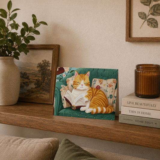 Cosy Cat Ginger Card