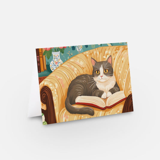 Cosy Cat Tuxedo Card
